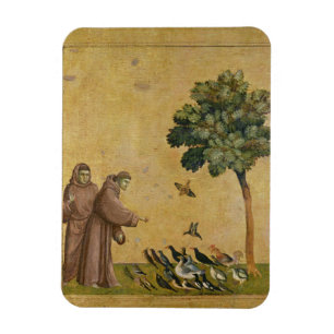 St Francis von Assisi predigend zu den Vögeln Magnet