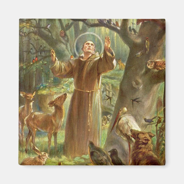 St. Francis von Assisi predigt den Tieren Magnet (Vorne)