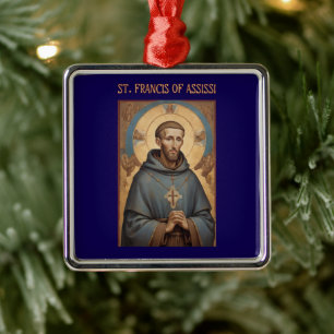 St. Francis von Assisi römisch-katholisch Ornament Aus Metall