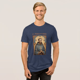 St. Francis von Assisi römisch-katholisch Tri-Blend Shirt
