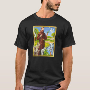 St. Francis von Assisi Schutzheilige der Tiere Cat T-Shirt