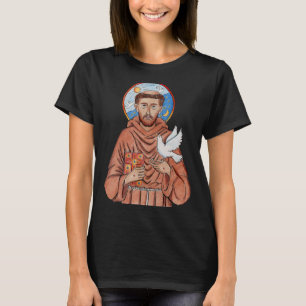 St. Francis von Assisi Schutzheilige der Tiere Cat T-Shirt