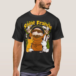 St. Francis von Assisi Schutzheilige der Tiere Cat T-Shirt