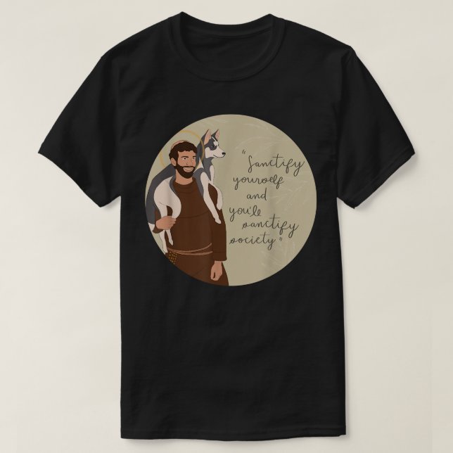 St. Francis von Assisi Schutzheilige der Tiere Cat T-Shirt (Design vorne)