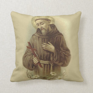 St Francis von Assisi-Schutzpatron der Tiere Kissen