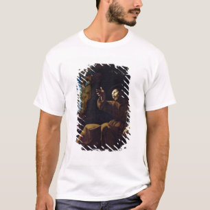 St Francis von Assisi tröstete durch einen Engel T-Shirt