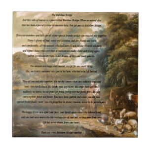 St Francis von Assisi u. von Regenbogen-Brücke Fliese