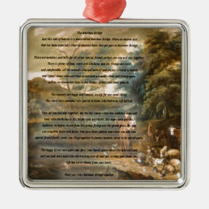 St Francis von Assisi u. von Regenbogen-Brücke Silbernes Ornament