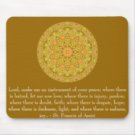 St Francis von Assisi über GLAUBEN Mousepad