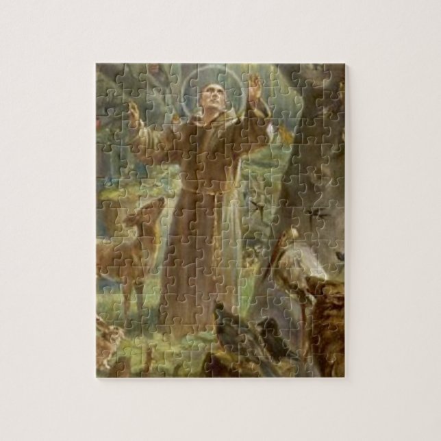 St Francis von Assisi umgab durch Tiere Puzzle (Vertikal)