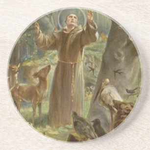 St Francis von Assisi umgab durch Tiere Untersetzer