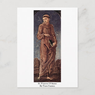 St. Francis von Assisi von Tura Cosimo Postkarte