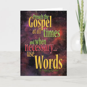 St Francis von Assisi-Zitat Karte