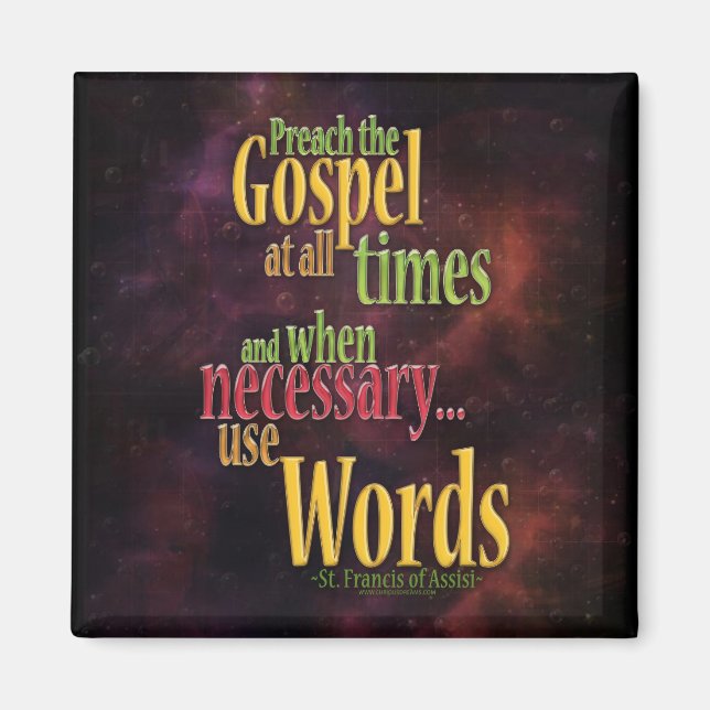 St. Francis von Assisi Zitat Magnet (Vorne)