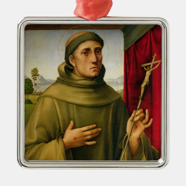 St Francis von Assissi, c.1490 (Tempera auf Ornament Aus Metall (Vorne)