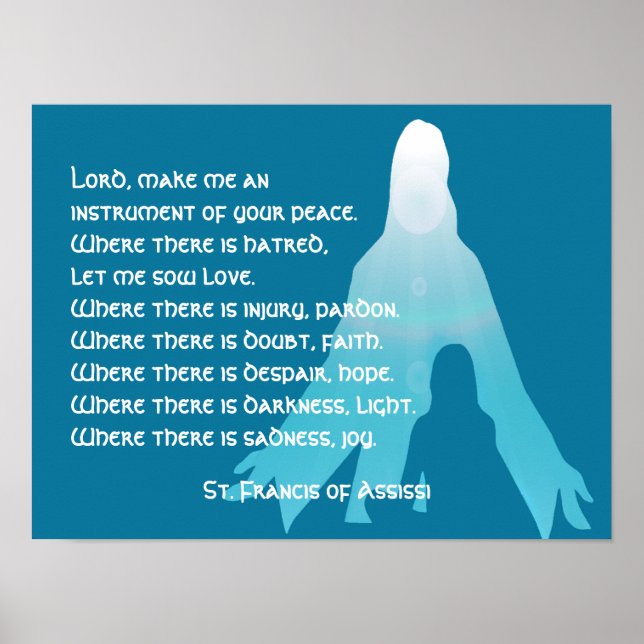 St. Francis von Assissi Gebet Poster (Vorne)