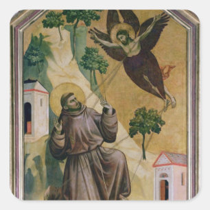 St Francis, welches die Schanden, c.1295-1300 Quadratischer Aufkleber