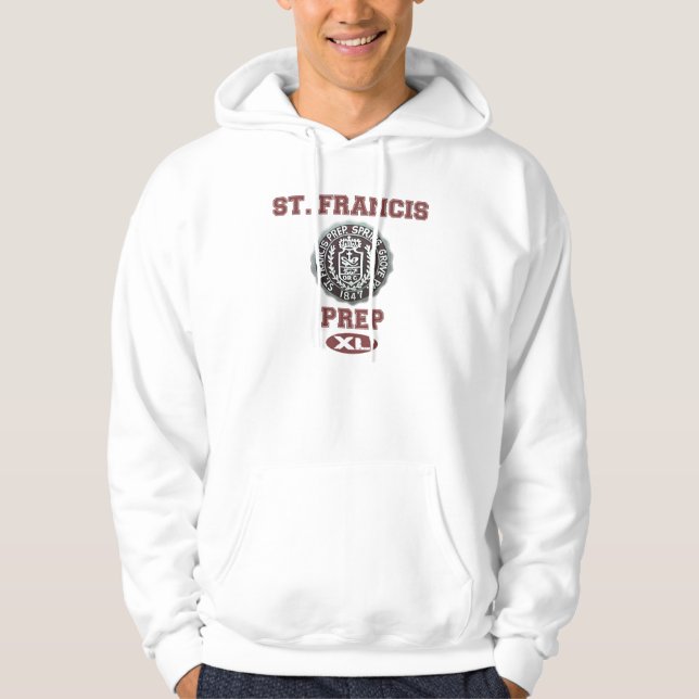 St- Francisvorbereitunghellfarbiger Hoodie (Vorderseite)