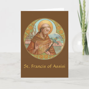 St. Franz von Assisi (BK 002) Leere Grußkarte Karte