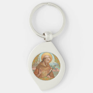 St. Franz von Assisi (BK 002) Swirl Schlüsselanhänger