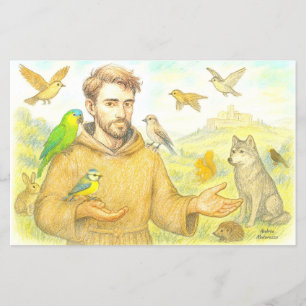 St. Franziskus - die Predigt an die Vögel und Tier Flyer