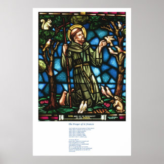 St. Franziskus und das St. Francis-Friedens-Gebet Poster