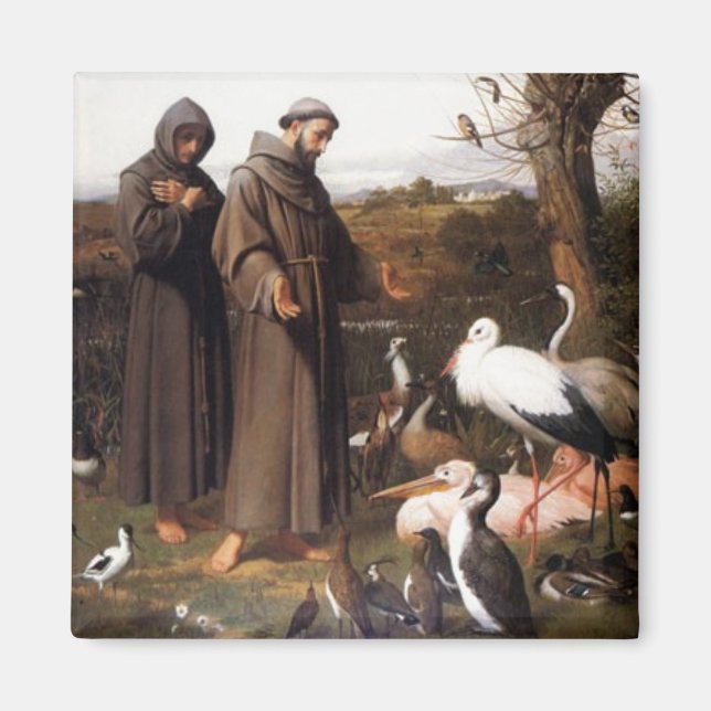 St. Franziskus & Vögel Magnet (Vorne)