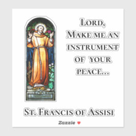 St. Franziskus vom Assisi-Friedensgebet Aufkleber
