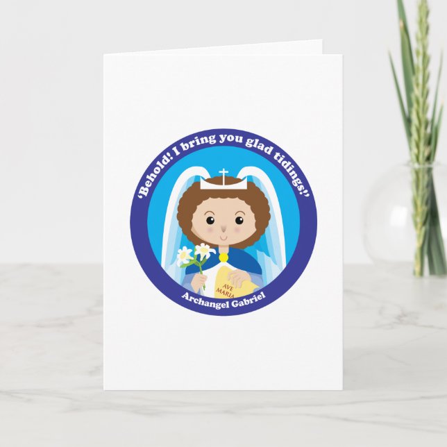 St. Gabriel der Erzengel Feiertagskarte (Vorderseite)