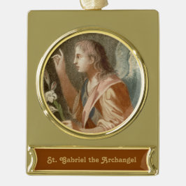 St. Gabriel der Erzengel (M 011) Banner-Ornament Gold