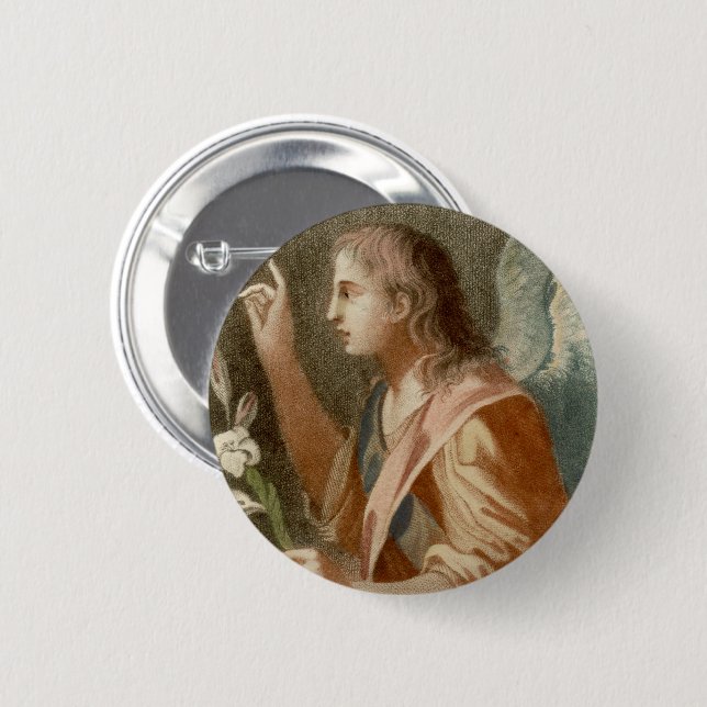 St. Gabriel der Erzengel (M 011) Button (Vorne & Hinten)