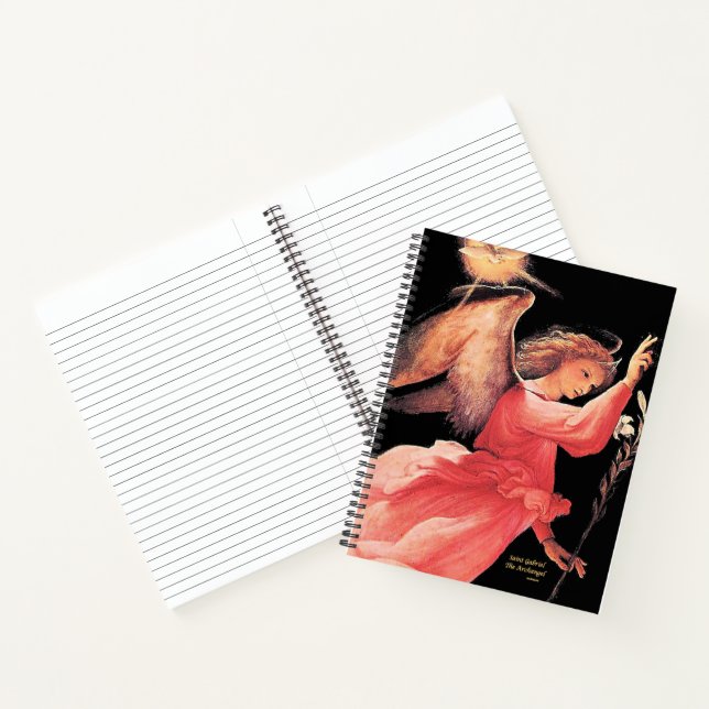 St. Gabriel der Erzengel mit Gebet Notizbuch (Innenseite)