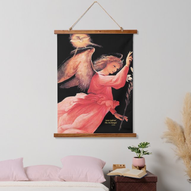 St. Gabriel der Erzengel Wandteppich Mit Holzrahmen (Schlafzimmer)