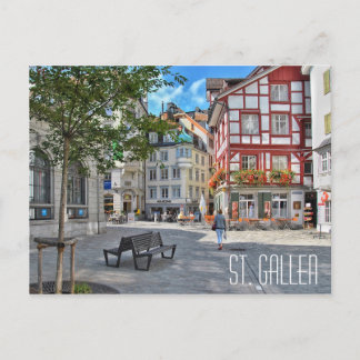 ST. GALLEN SCHWEIZ schöner Stadtplatz Postkarte