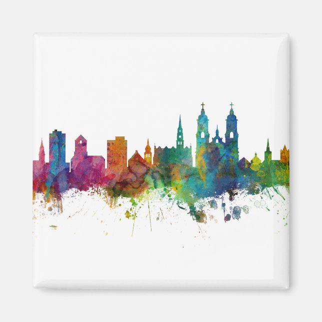 St Gallen Schweiz Skyline Magnet (Vorne)
