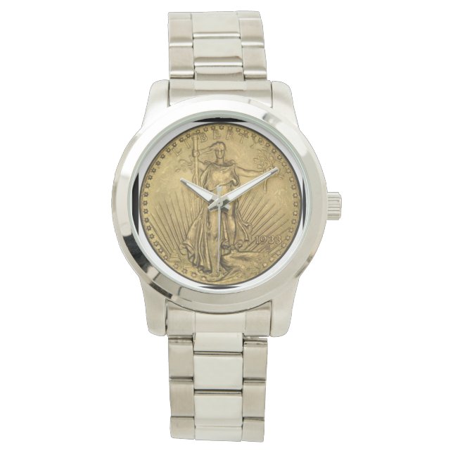 St. Gaudens (Double Eagle Gold Coin) Männeruhr Armbanduhr (Vorderseite)