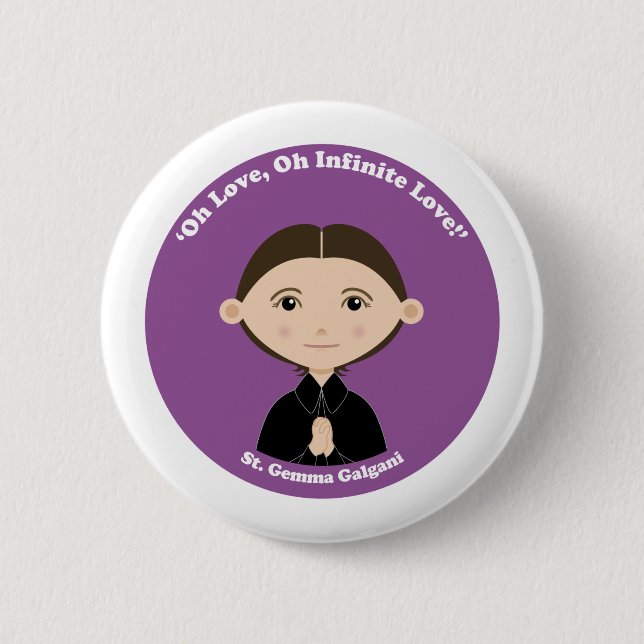St. Gemma Galgani Button (Vorderseite)