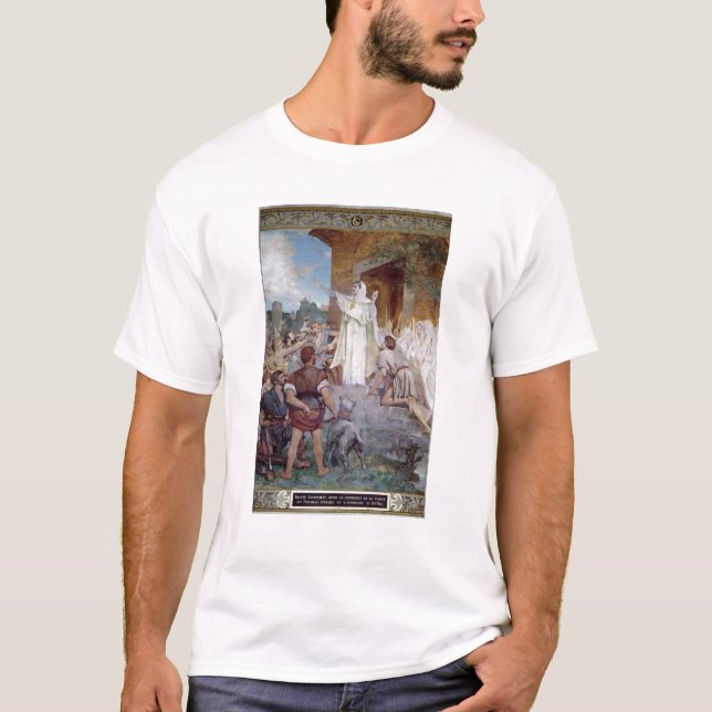 St. Genevieve, der das Parisians beruhigt T-Shirt (Vorderseite)