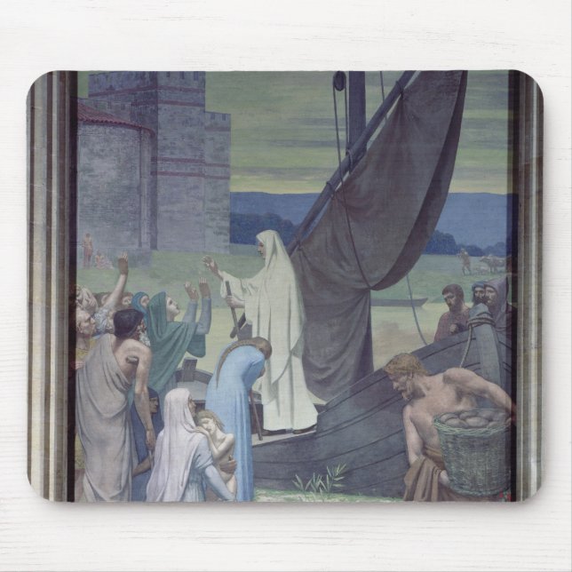 St. Genevieve, der Versorgungen holt Mousepad (Vorne)