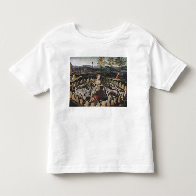 St. Genevieve schützt ihre Flock Kleinkind T-shirt (Vorderseite)