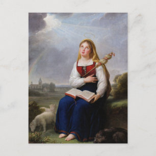 St. Genevieve von Elisabeth Vigee Le Brun Postkart Postkarte