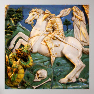 St. Georg, Drache und Prinzessin Poster