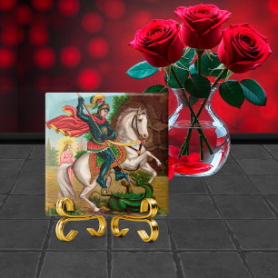 St. Georg rettet die Prinzessin Fliese