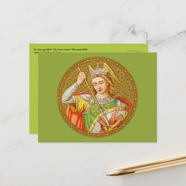 St. Georg (SNV 13) Postkarte (Vorderseite/Rückseite Beispiel)