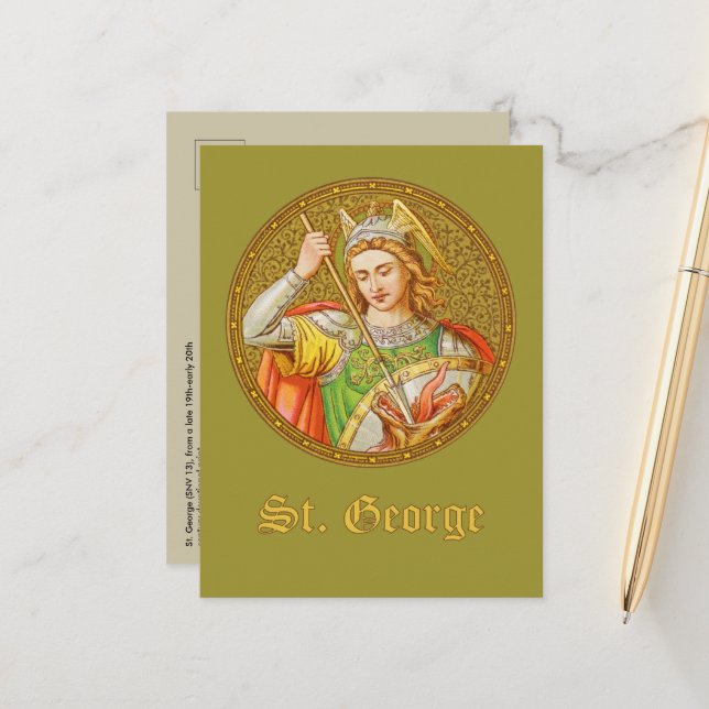 St. Georg (SNV 13) Postkarte (Vorderseite/Rückseite Beispiel)