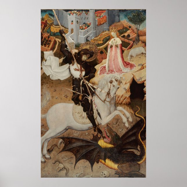 St. Georg und der Drache von Bernat Martorell Poster (Vorne)