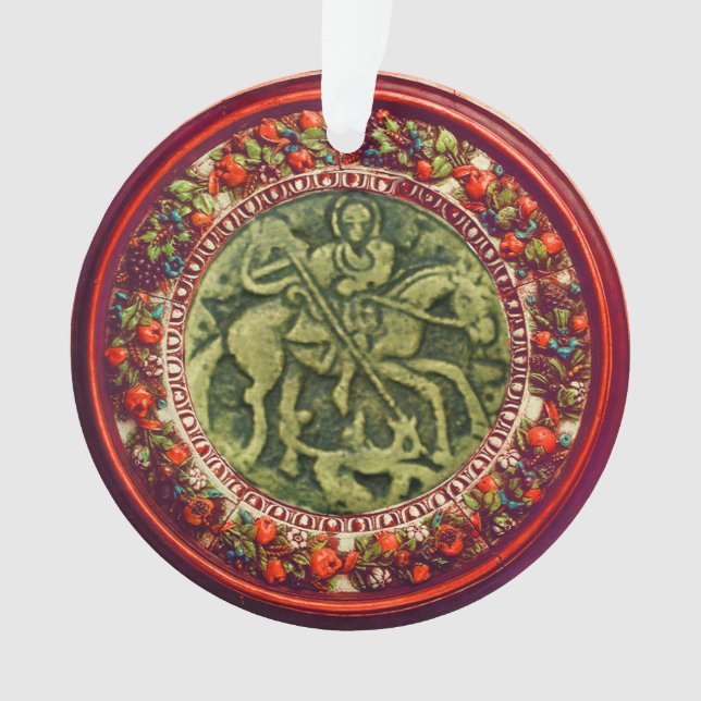 ST.GEORGE AND DRAGON FLORAL CROWN ORNAMENT (Vorderseite)