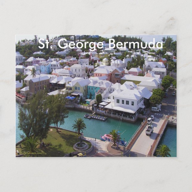 St. George Bermuda Postkarte (Vorderseite)