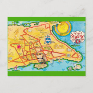 St George Bermuda Vintage Postkarte
