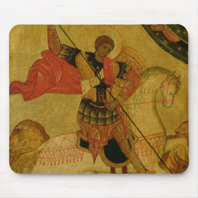 St George, das den Drachen tötet Mousepad (Vorne)